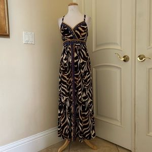 Nwot INC tiger print knit maxi dress